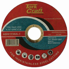 CUTTING DISC STAINLESS STEEL 115 x 1.0 x 22.22 MM