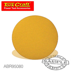 GOLD VELCRO DISC (50 PIECES) 80 GRIT 150MM WITHOUT HOLE