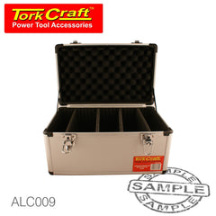 ALUMINIUM AMMUNITION CASE 40.6 X 25.4 X 22.2 SILVER DOTS FORM SURFACE