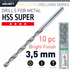 HSS DRILL BIT LONG 3.5 X 112MM BULK