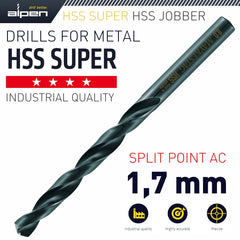 HSS SUPER DRILL BIT 1.7MM BULK