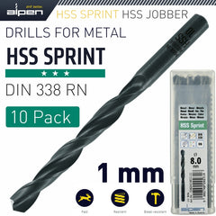 HSS SPRINT DRILL BIT 1.0MM BULK IND.PACK