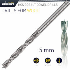 HSS COBALT WOOD DRILL BIT 5MM