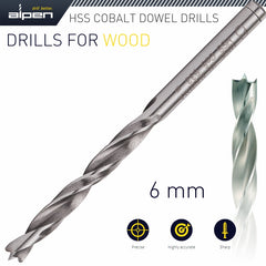 HSS COBALT WOOD DRILL BIT 6MM