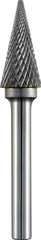 TC ROTARY BURR 10MM CONICAL POINTED NOSE FOR HARD METALS