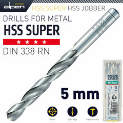 HSS SUPER DRILL BIT 5MM BULK