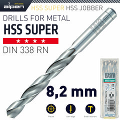 HSS SUPER DRILL BIT 8.2MM BULK