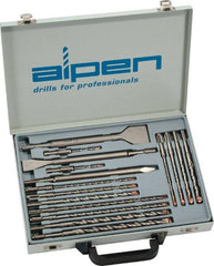 SDS PLUS DRILL AND CHISEL SET 16 PIECE IN METAL CARRY CASE