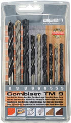 WOOD-STEEL-MASONRY DRILL BIT SET  9 PIECE 5 6-8