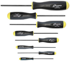 BALL END SCR-DRIVER 8PC SET 0.5-5/32' POUCHED