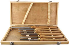 CHISEL SET WOOD TURNING HSS 6 PIECE WOODEN CASE