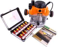 TRITON PLUNGE ROUTER 2400W WITH FREE 24 PIECE ROUTER BIT SET