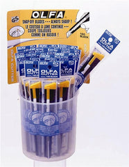 OLFA 36 PIECE 180 BLACK STEEL SNAP OFF KNIFE IN COUNTER BUCKET CUTTER