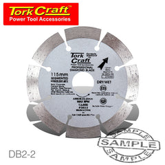 DIAMOND BLADE SEGMENTED 115MM WITH 12MM SEGMENTS