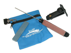 DMT ALIGNER SHARPENING KIT WITH 2 STONES FINE AND COARSE RED AND BLUE