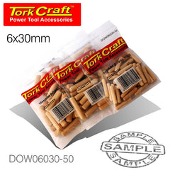 DOWELS 6 X 30MM 50 PER BAG