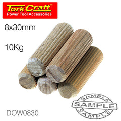 DOWELS 8 X 30MM 10KG BAG +/- 11500 PER BAG