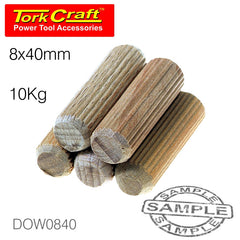 DOWELS 8 X 40MM 10KG BAG