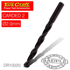 DRILL BIT HSS STANDARD 2.0MM 2/CARD