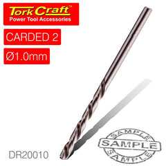 DRILL BIT HSS INDUSTRIAL 1.0MM 2/CARD