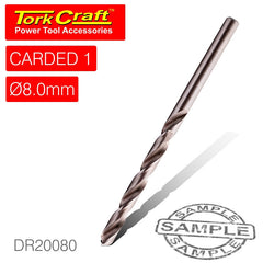 DRILL BIT HSS INDUSTRIAL 8.0MM 135DEG 1/CARD