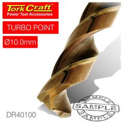 DRILL BIT HSS TURBO POINT 10.0MM 1/CARD