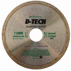 DIAMOND BLADE CONTINUOUS RIM 115 X 22.23MM TILES