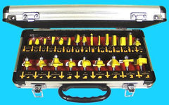 ROUTER BIT SET 24PC ALUMINIUM CASE 1/4 SHANK