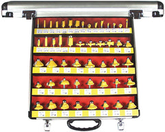 ROUTER BIT SET 50 PIECE IN ALUMINIUM CASE 1/4 SHANK