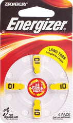 ENERGIZER HEARING AID BATTERY AZ10 4 PACK (MOQ 6)