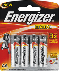 ENERGIZER MAX AA - 4 PACK (MOQ 20) E91BP4-MAX