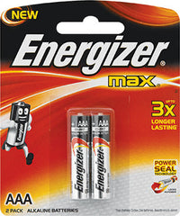 ENERGIZER MAX AAA - 2 PACK (MOQ 20) E92BP2-MAX