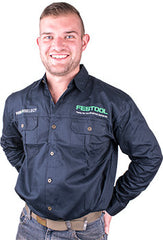 FESTOOL LONG SLEEVE NAVY SHIRT MEDIUM