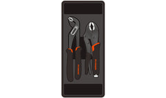 FIXMAN TRAY 2 PIECE PLIER SET GROOVE JOINT PLIERS 10' AND LOCK GRIP PL