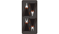 FIXMAN TRAY 4 PIECE 6' INTERNAL AND EXTERNAL CIRCLIP PLIERS