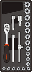 FIXMAN 22-PC 3/8' DR.SOCKETS & ACCESSORIES