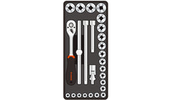 FIXMAN TRAY 26 PIECE 1/2' DRIVE SOCKETS AND ACCESSORIES