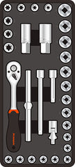 FIXMAN 31-PC 3/8'DR.SOCKETS & ACCESSORIES