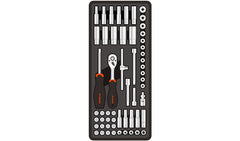 FIXMAN TRAY 56 PIECE 1/4' DRIVE SOCKETS AND ACCESSORIES