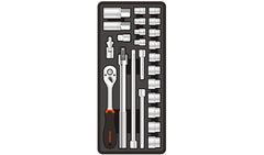FIXMAN TRAY 24 PIECE 3/8' DRIVE SOCKETS AND ACCESSORIES