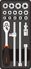 FIXMAN 19-PC 1/2' DR.SOCKETS & ACCESSORIES