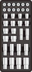 FIXMAN 34-PC 3/8' DR.SOCKETS