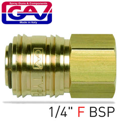 QUICK COUPLER BRASS 1/4'F