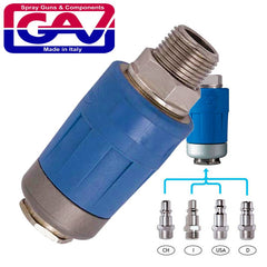 SAFETY QUICK COUPLER 3/8 M TWO STAGE RELEASE