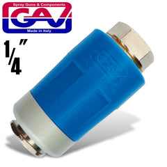 SAFETY QUICK COUPLER 1/4'F PACKAGED TWO STAGE RELEASE