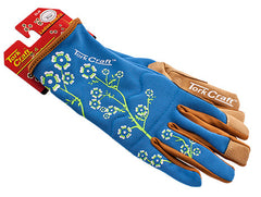 LADIES SLIM FIT GARDEN GLOVES BLUE MEDIUM