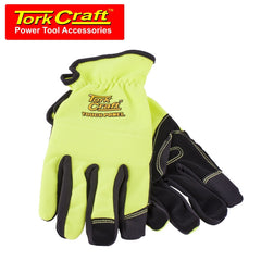 GLOVE YELLOW WITH PU PALM  SIZE SMALL MULTI PURPOSE