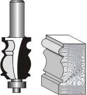 FACE MOULD BIT 1' X 1 3/8' RADIUS 5/32'  1/2' SHANK