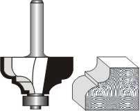 CLASSICAL OGEE BIT 1 5/16' X 5/8' 1/4' SHANK