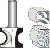 EXTERNAL BULL NOSE 3/4' X 27.8MM FULL RADIUS 19MM 1/2' SHANK